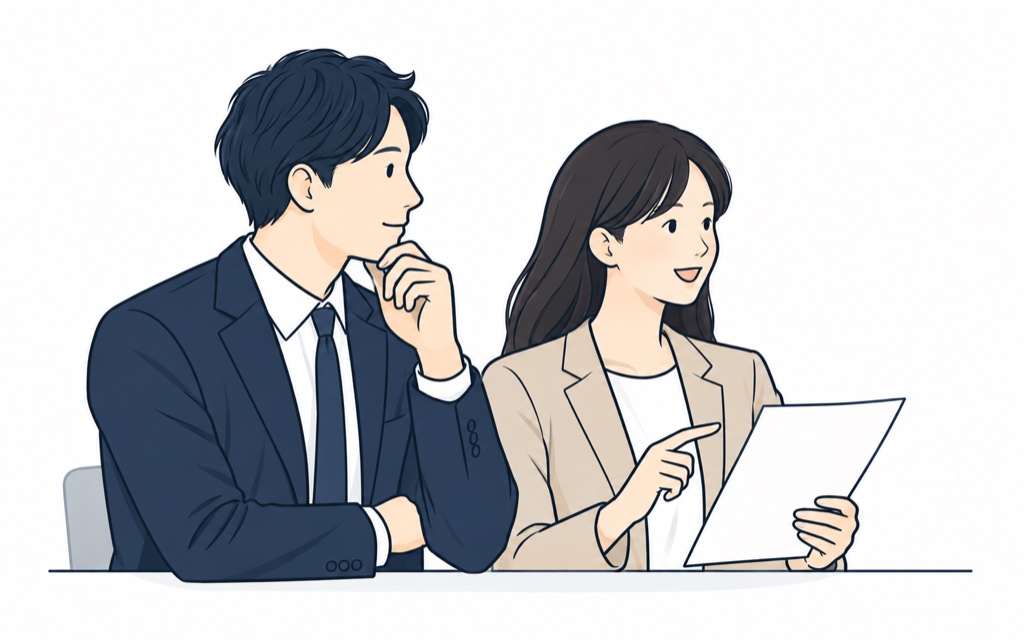 相談内容を確認する二人